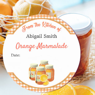 Canning Sticker Citrus Oranje Marmalade