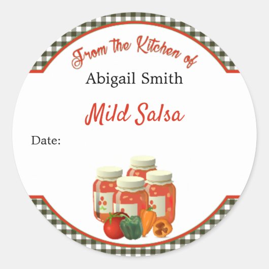 Canning Sticker Salsa Veggies (Voorkant)