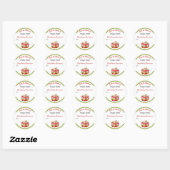Canning Sticker Strawberry Gingham (Vel)