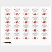 Canning Sticker Tomaten en Gingham (Vel)