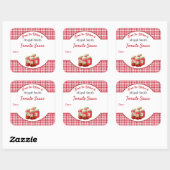 Canning Tomaten en Gingham Square Sticker (Vel)