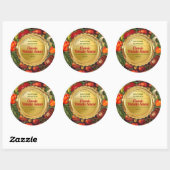 Canning tomaten gepersonaliseerd uit de keuken van ronde sticker (Vel)