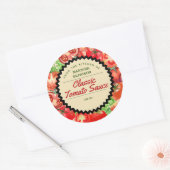 Canning tomaten gepersonaliseerd uit de keuken van ronde sticker (Envelop)