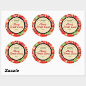 Canning tomaten gepersonaliseerd uit de keuken van ronde sticker (Vel)