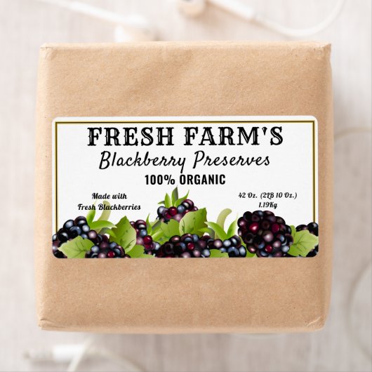 Canning van bramen etiket (Insitu)
