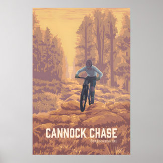 Cannock Chase Mountainbike Reisposter Poster