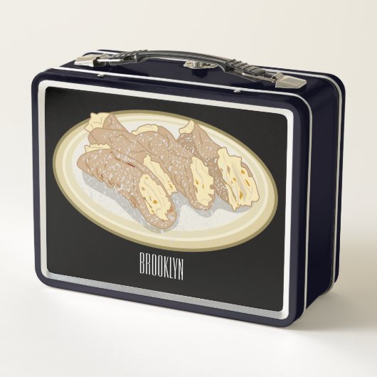 Cannoli cartoon illustratie (Achterkant)