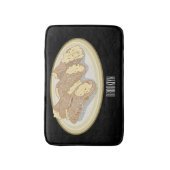 Cannoli cartoon illustratie badmat (Voorkant Verticaal)