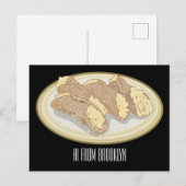 Cannoli cartoon illustratie briefkaart (Voorkant / Achterkant)