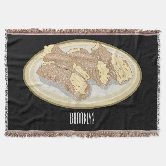 Cannoli cartoon illustratie deken (Voorkant)