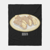 Cannoli cartoon illustratie fleece deken (Voorkant)