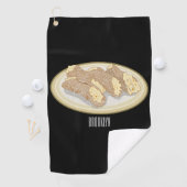 Cannoli cartoon illustratie golfhanddoek (Insitu)