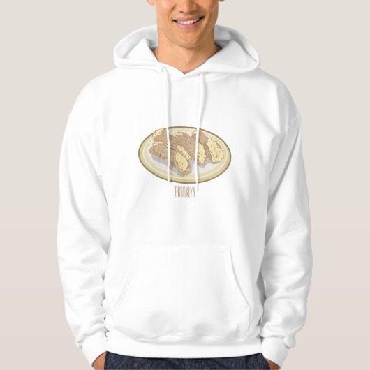 Cannoli cartoon illustratie hoodie (Voorkant)