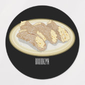 Cannoli cartoon illustratie labels (Design 1)