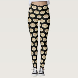 Cannoli cartoon illustratie leggings