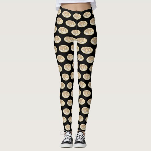 Cannoli cartoon illustratie leggings (Voorkant)