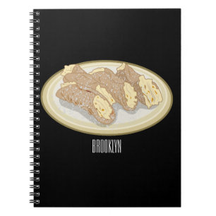 Cannoli cartoon illustratie notitieboek