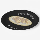 Cannoli cartoon illustratie papieren bordje (Gekanteld)