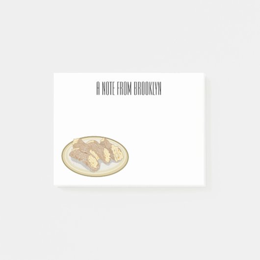 Cannoli cartoon illustratie post-it® notes (Voorkant)