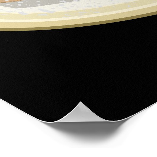 Cannoli cartoon illustratie poster (Hoek)