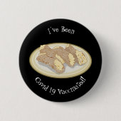 Cannoli cartoon illustratie ronde button 5,7 cm (Voorkant)