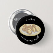 Cannoli cartoon illustratie ronde button 5,7 cm (Voorkant /achterkant)