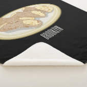 Cannoli cartoon illustratie sherpa deken (3/4)