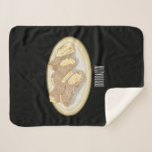 Cannoli cartoon illustratie sherpa deken (Voorkant (horizontaal))