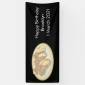 Cannoli cartoon illustratie spandoek (Verticaal)