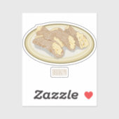 Cannoli cartoon illustratie sticker (Vel)