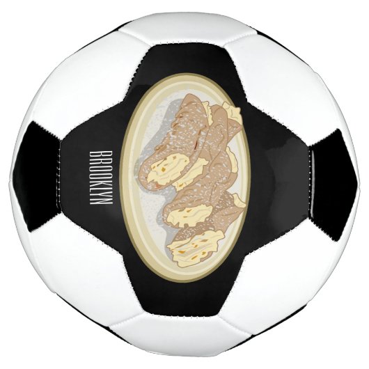 Cannoli cartoon illustratie voetbal (Gedraaid)
