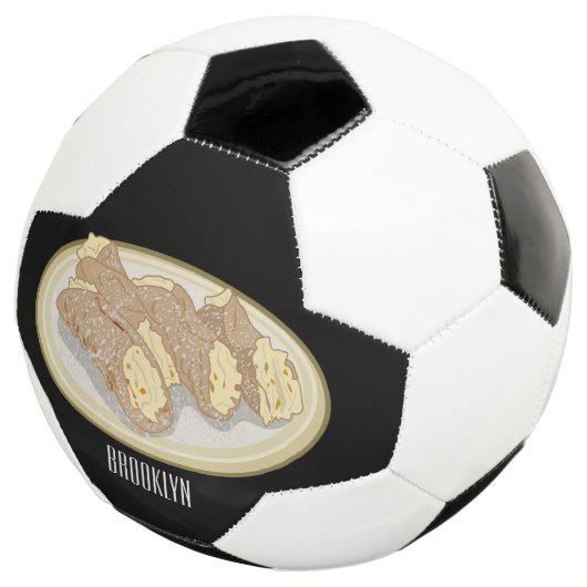 Cannoli cartoon illustratie voetbal (Drie kwart)