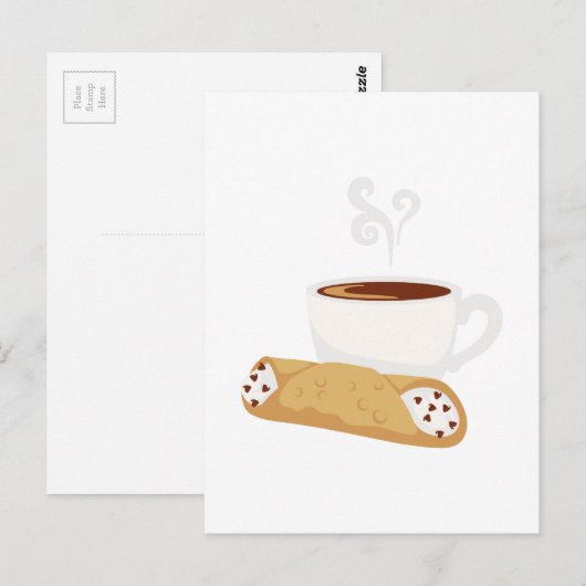 Cannoli & Coffee Briefkaart (Voorkant / Achterkant)