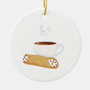 Cannoli & Coffee Keramisch Ornament