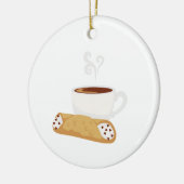 Cannoli & Coffee Keramisch Ornament (Links)