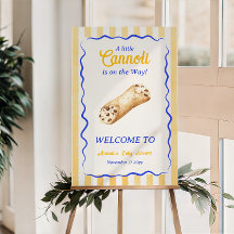 Cannoli Geel Blauw Italiaanse Baby Shower Welkom