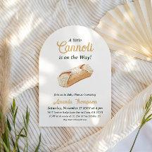 Cannoli Gender Neutral Beige Italian Baby Shower