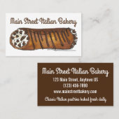 Cannoli italiaanse banketbakkerijwinkel, gebrand d visitekaartje (Voorkant / Achterkant)