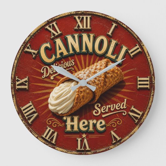 Cannoli Italian Bakery Kitchen Pastry Gift Grote Klok (Voorkant)