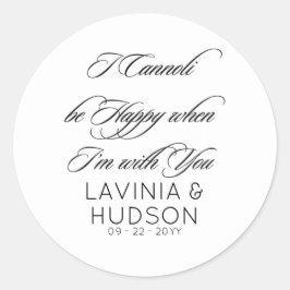 Cannoli Italian Wedding Ronde Sticker