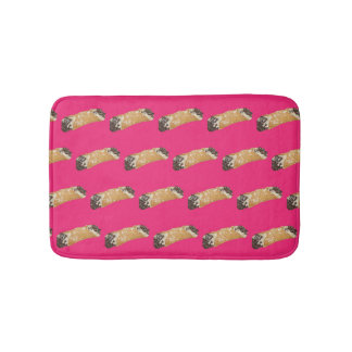 Cannoli (roze achtergrond) badmat