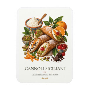 Cannoli Siciliani – Klassiek Italiaans dessert Magneet