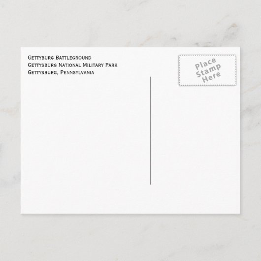 Cannon at Sunset, Gettysburg NMP Briefkaart (Achterkant)