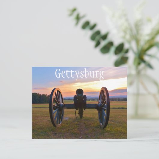 Cannon at Sunset, Gettysburg NMP Briefkaart (Staand voorkant)