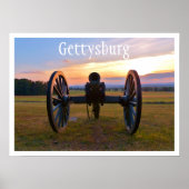 Cannon at Sunset, Gettysburg NMP Poster (Voorkant)