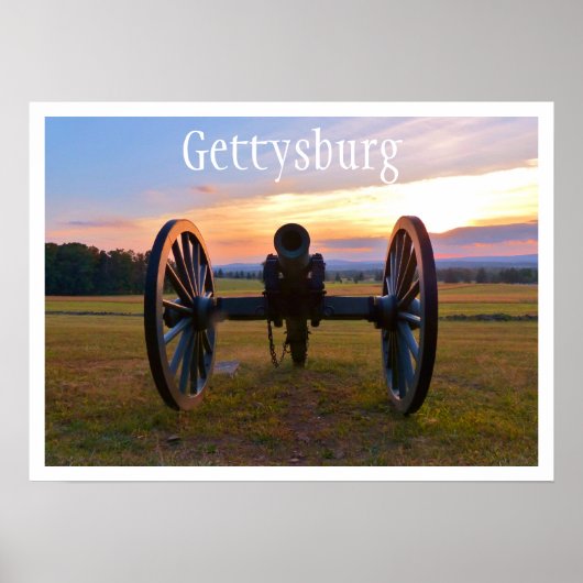 Cannon at Sunset, Gettysburg NMP Poster (Voorkant)