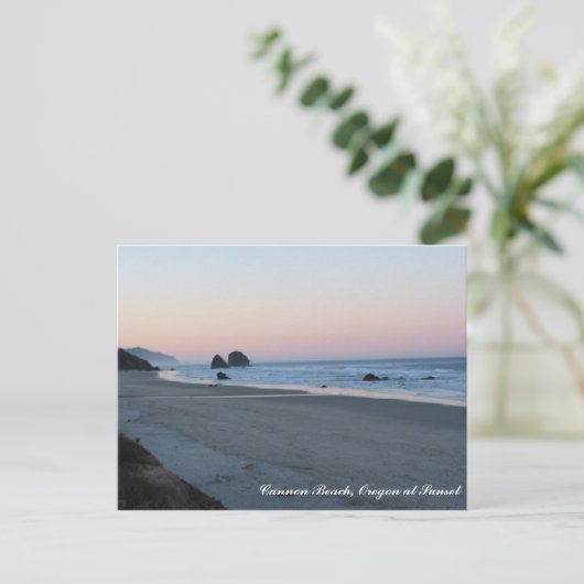 Cannon Beach AM, Cannon Beach, Oregon at Sunset Briefkaart (Staand voorkant)