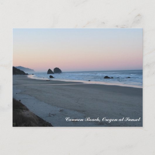 Cannon Beach AM, Cannon Beach, Oregon at Sunset Briefkaart (Voorkant)