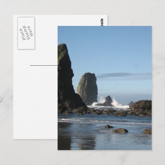 Cannon Beach and Haystack Rock wrapping paper Briefkaart (Voorkant / Achterkant)