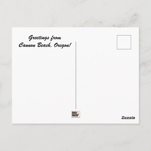 Cannon Beach, Briefkaart Oregon (Achterkant)